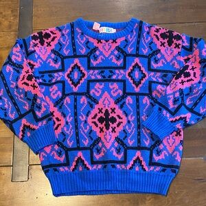 80s Heidi geometric knit sweater